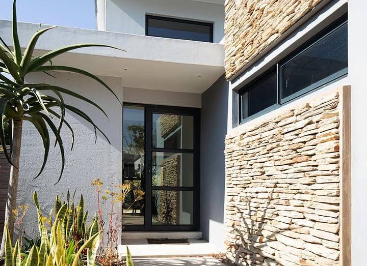Aluminium-framed windows on a home in Windhoek, installed by M.A.N
