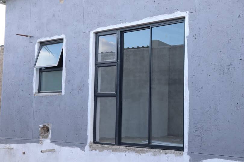 Sliding aluminium window and casement window, Namibia